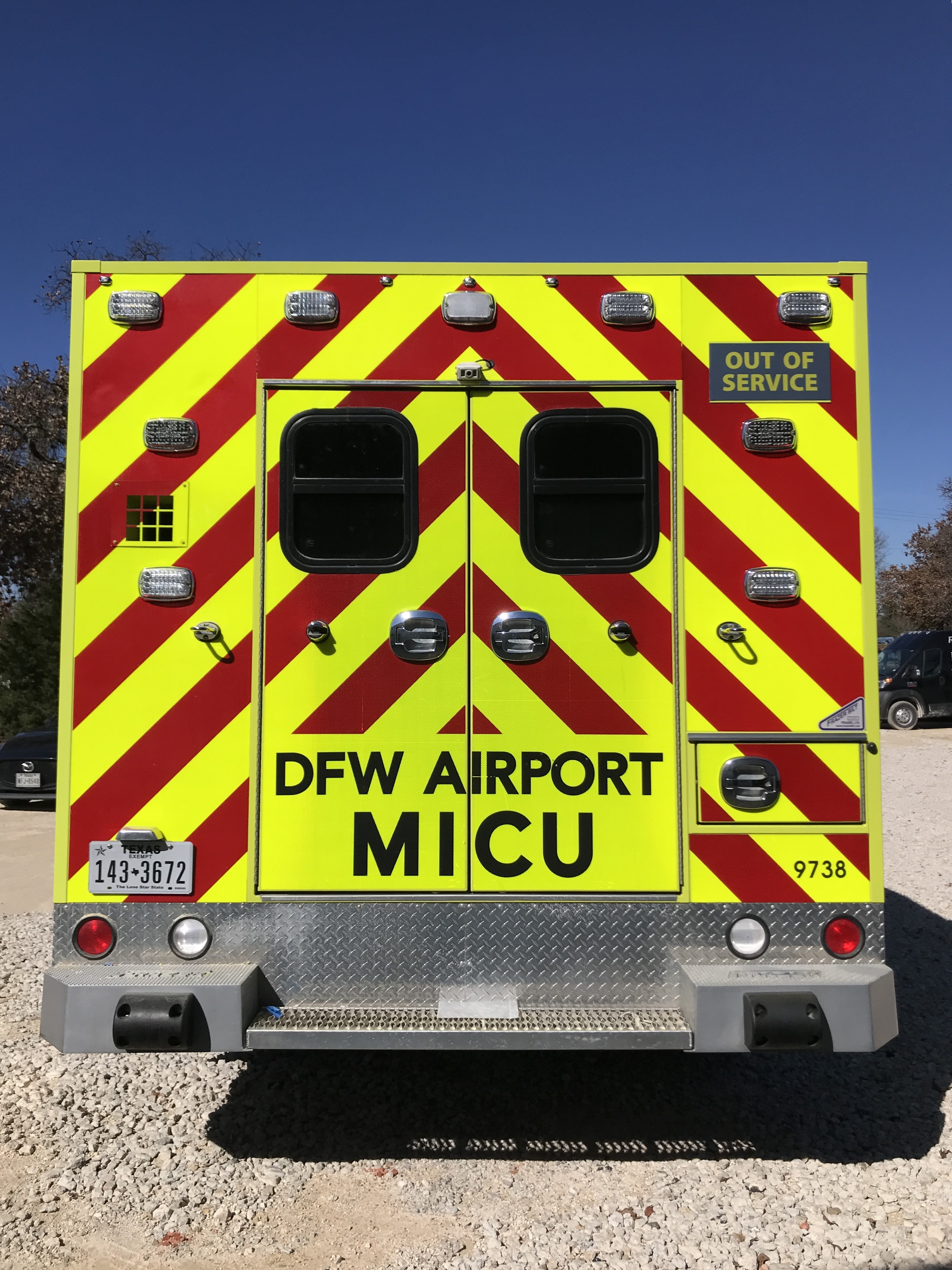 custom rear chevron for DFW Airport fire department