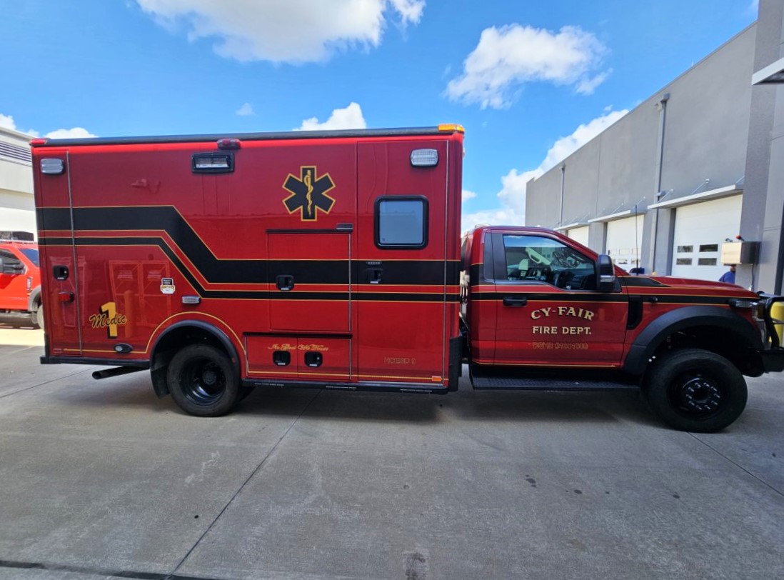 featuring cy-fair fire dept kmp graphics tasked to match existing graphics to current fleet